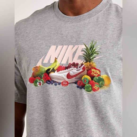 *NWT* Nike Men’s Gray Fruit Tee, Size XL - Picture 2 of 8